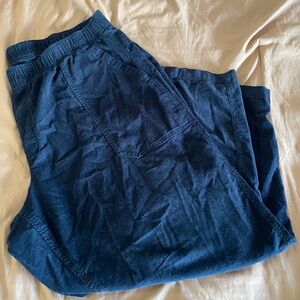 Casual Black Corduroy Pants